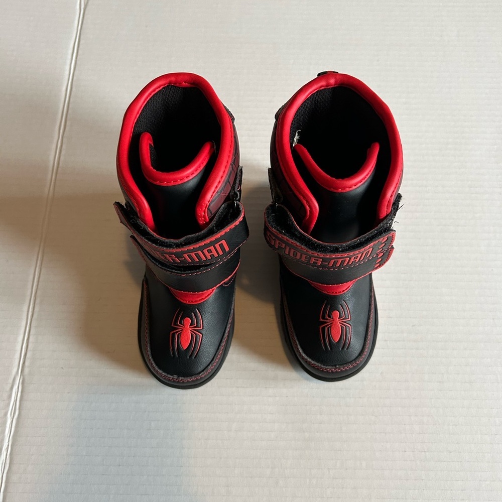 Spiderman Kids Boots - Black with Red Accents